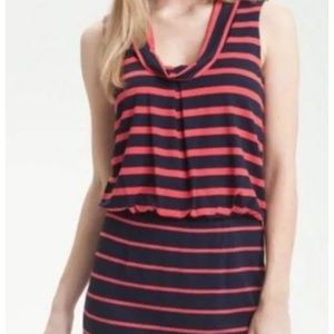 Jessica Simpson Stripe Scoop Cowl SL Dress NWT